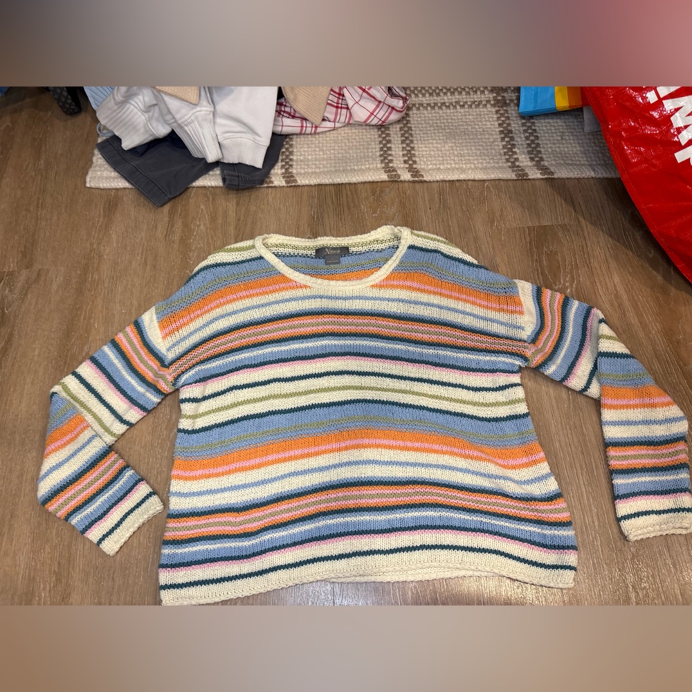 Natural Reflections Colorful Striped Sweater